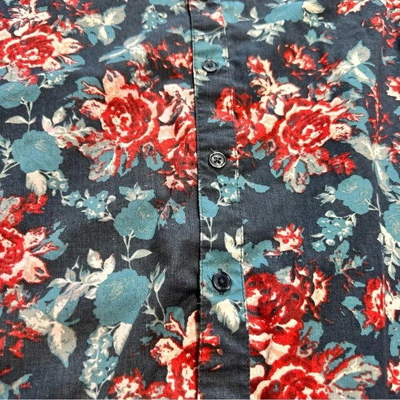 RetroFit Brand MFG men's floral medium button down short sleeve shirt - Picture 4 of 4